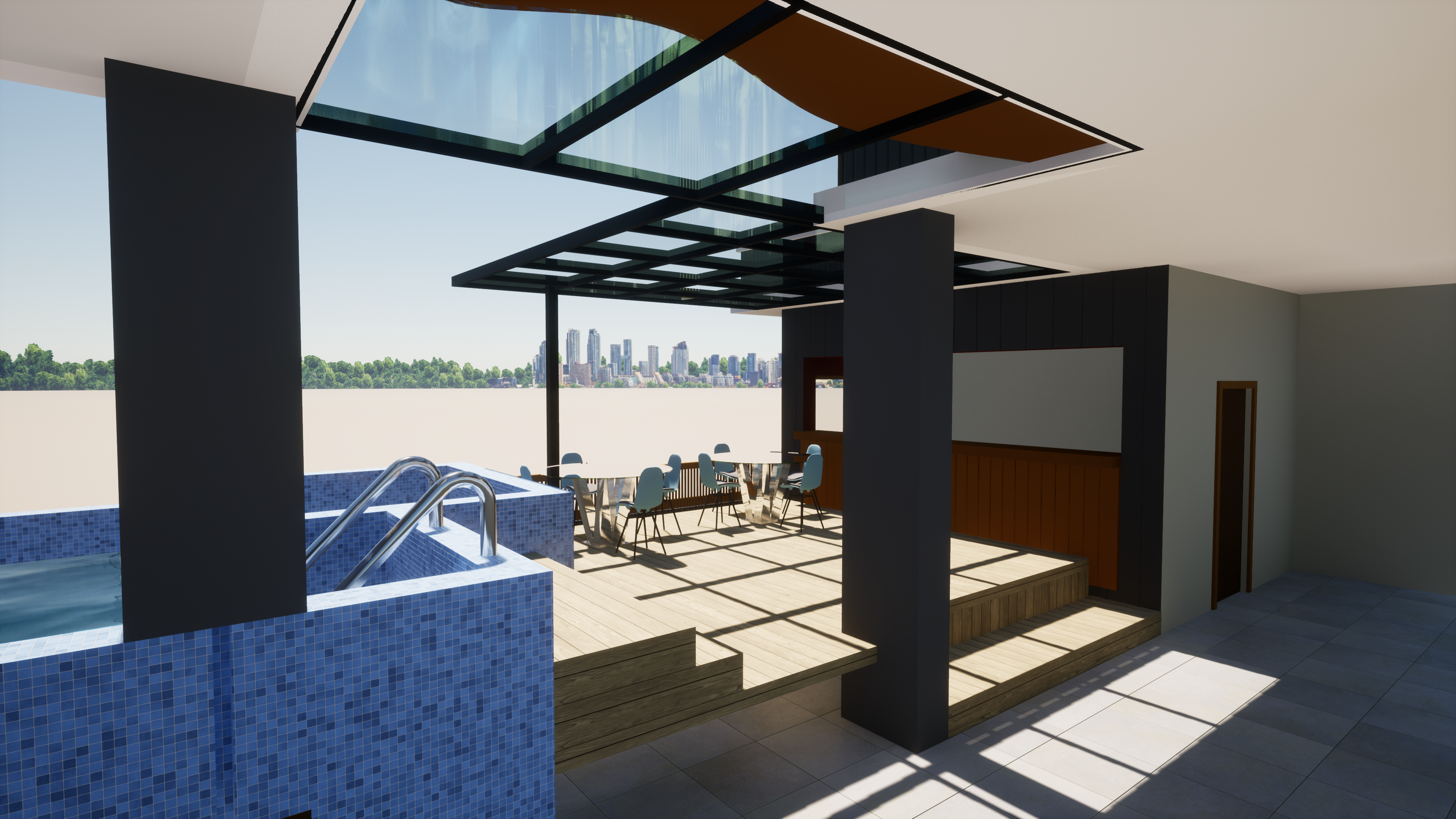 Roots and Peaks Swimming Pool Deck